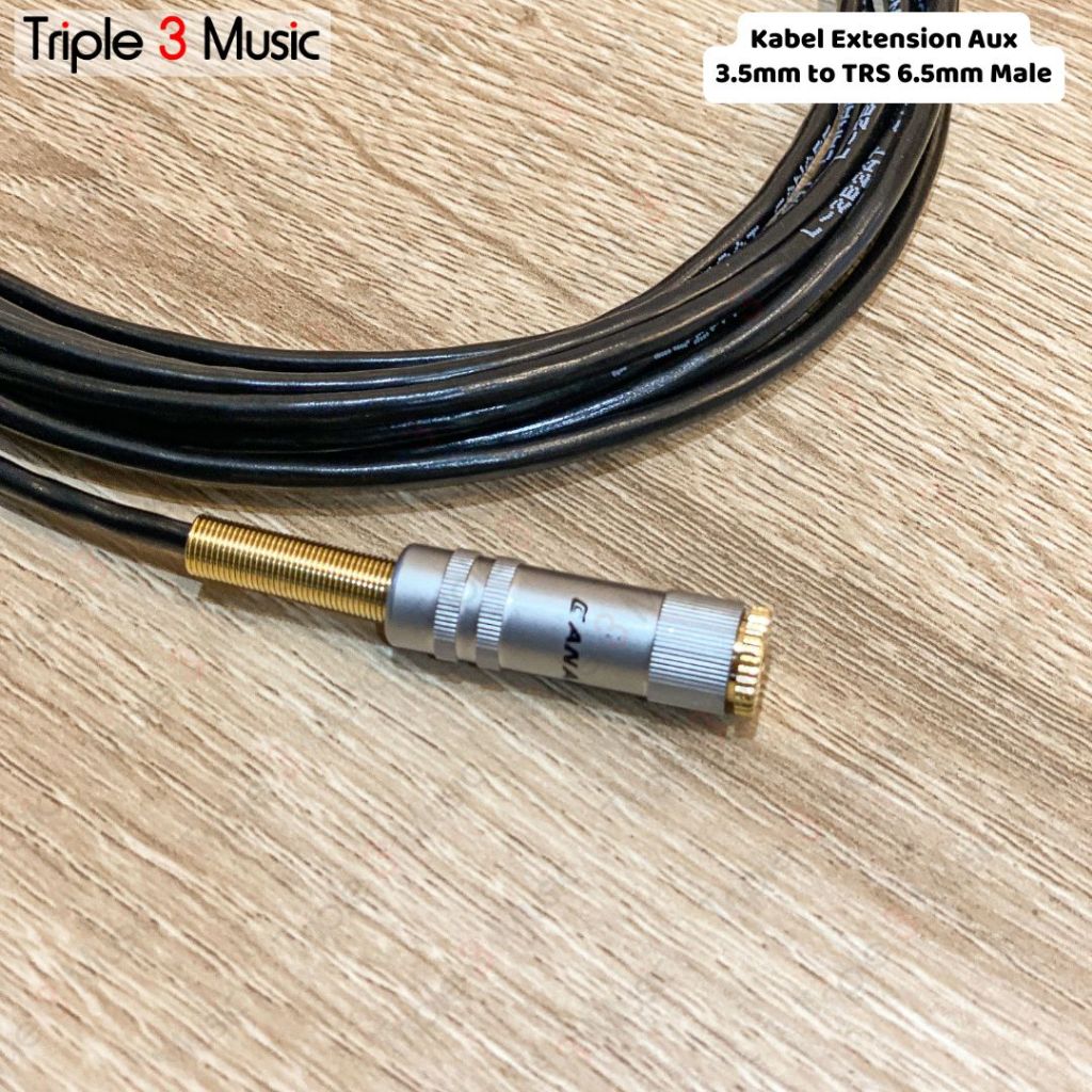 Kabel OFC Extension Perpanjangan IEM in ear monitor Headphone aux 3.5 to 6,5 Premium extension