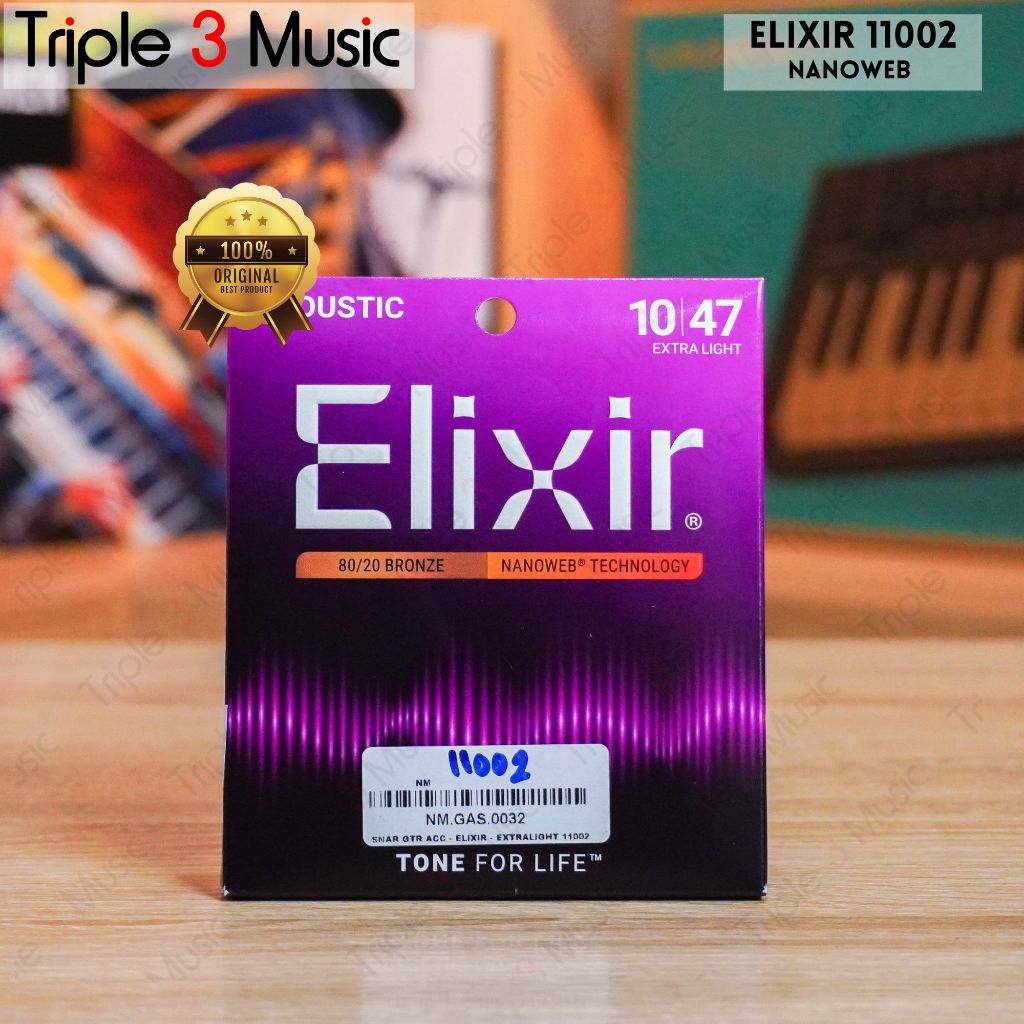 Elixir 11002 10-47 Nanoweb senar gitar akustik ORIGINAL