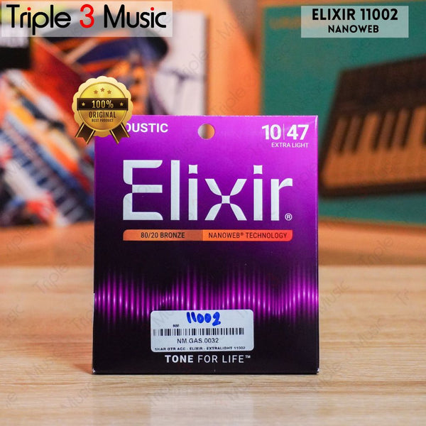 Elixir 11002 10-47 Nanoweb senar gitar akustik ORIGINAL