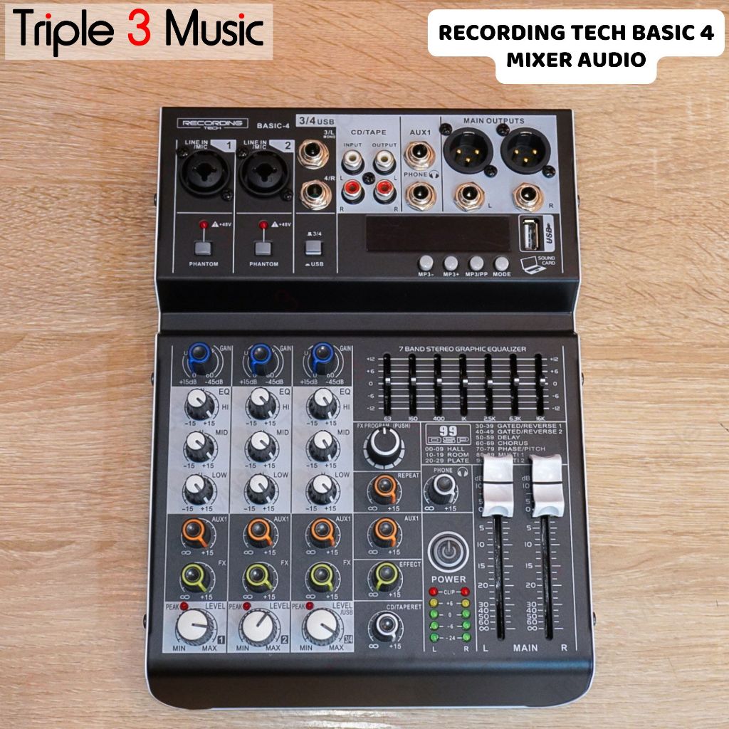 Recording tech basic 4 basic4 Mixer audio usb