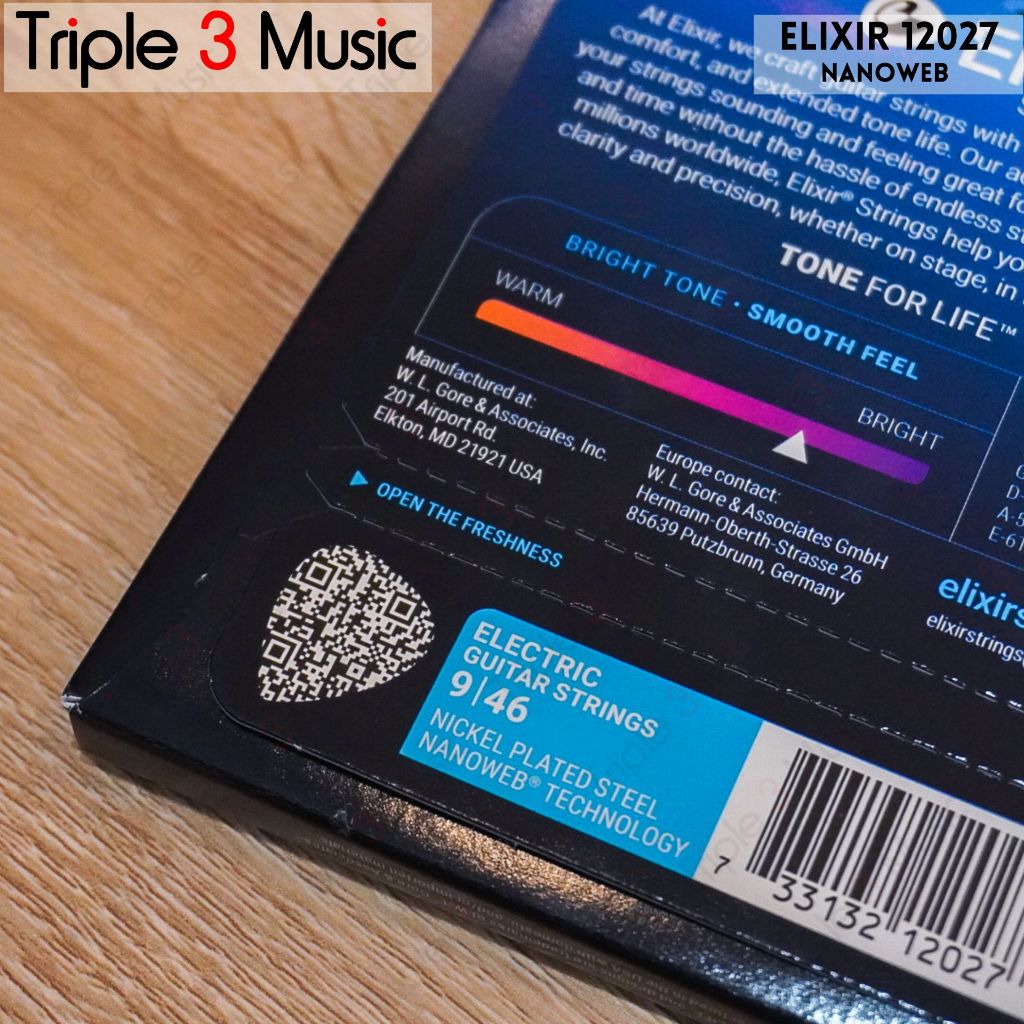 Elixir 12027 009 - 046 Nanoweb senar gitar elektrik ORIGINAL