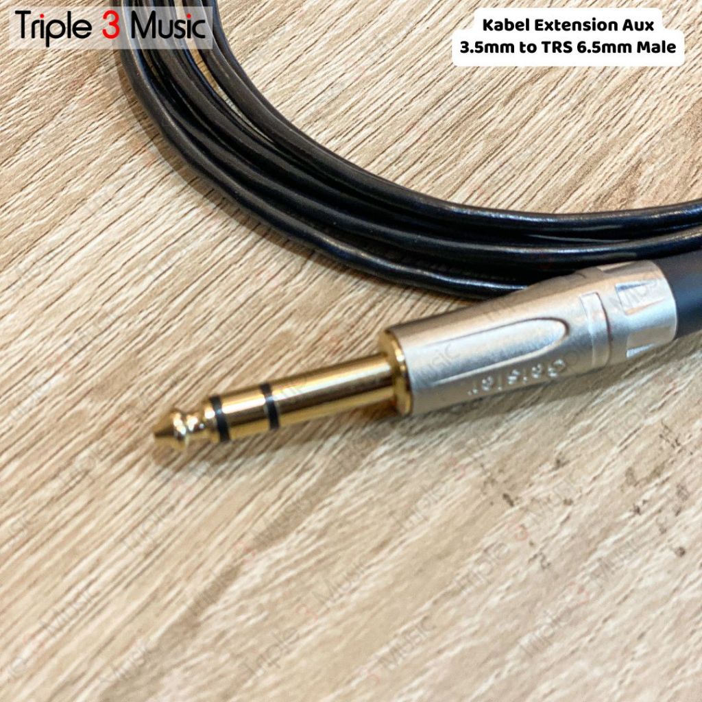 Kabel OFC Extension Perpanjangan IEM in ear monitor Headphone aux 3.5 to 6,5 Premium extension