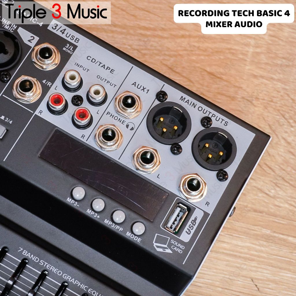 Recording tech basic 4 basic4 Mixer audio usb