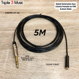 Kabel OFC Extension Perpanjangan IEM in ear monitor Headphone aux 3.5 to 6,5 Premium extension