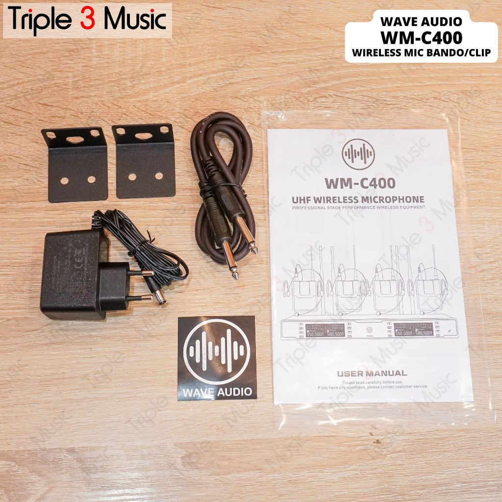 WAVE WM C400 WM-C400 premium 4 Mic Clip on wireless microphone