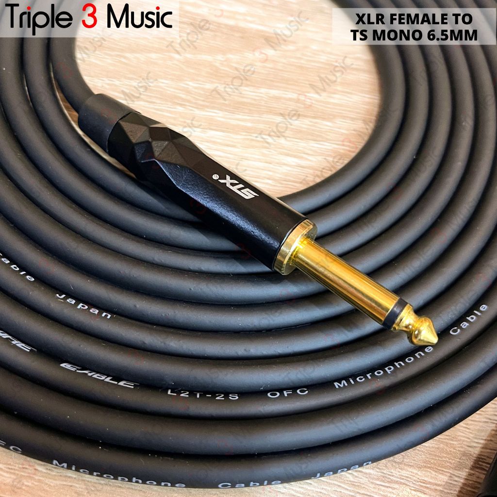 Kabel XLR  Female to Jack TS 6.5 akai OFC JAPAN STANDARD kabel mic dynamic