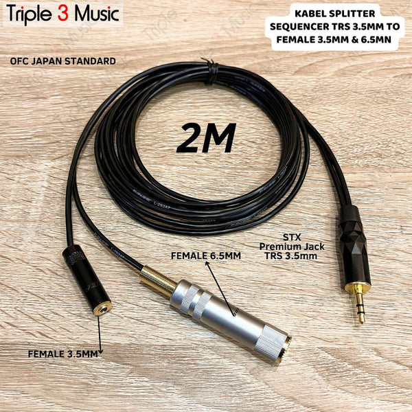 OFC kabel splitter kabel sequencer splitter 3.5 male to dual Female TRS