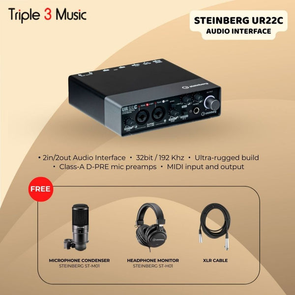 Steinberg UR22C Soundcard Recording 32 Bit/192khz Triple3music