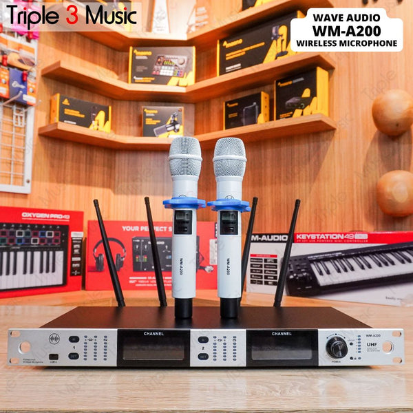WAVE WM A200 WM-A200 Premiun Mic Wireless handheld 2 channel