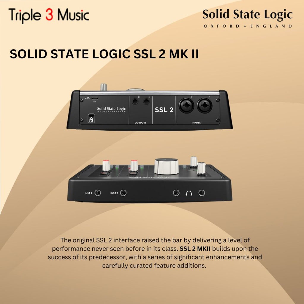 Solid State Logic SSL2 SSL 2 mk2 mkII Audio interface 32 bit usb c 2x2