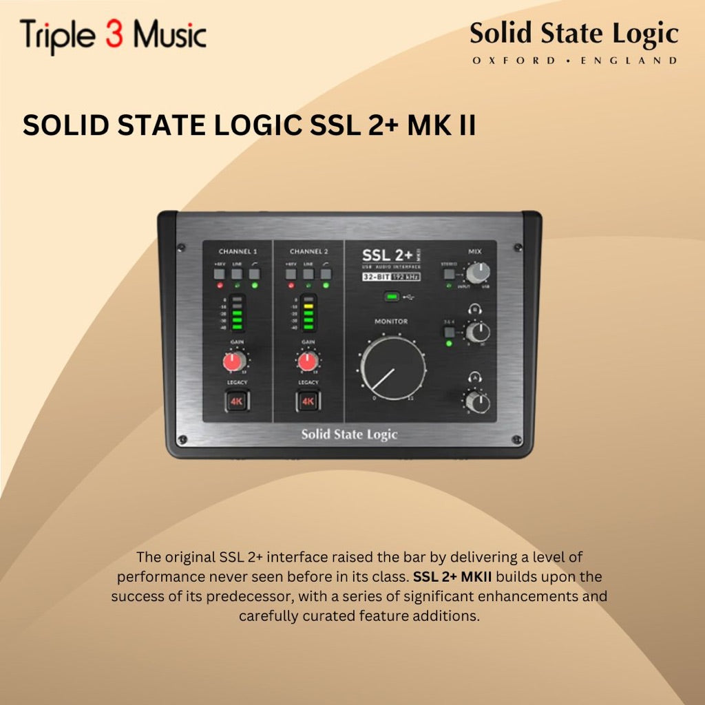 Solid State Logic SSL2 + SSL 2 PLUS mk2 mkII Audio interface 32 bit usb c 2x4