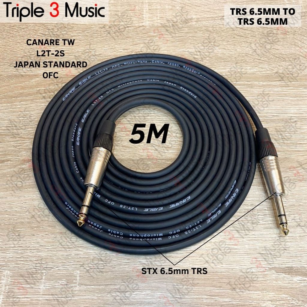 Kabel OFC TRS 6.5 mm To TRS 6.5mm 2m 5m Akai