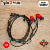 SHURE SE215 PRO RED MERAH Iem Panggung in ear monitor ORIGINAL