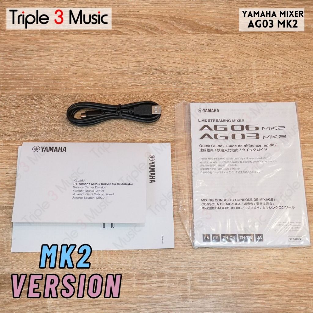 YAMAHA AG03 MK2 Mixer audio Usb Souncard Streaming 192 khz 24 bit