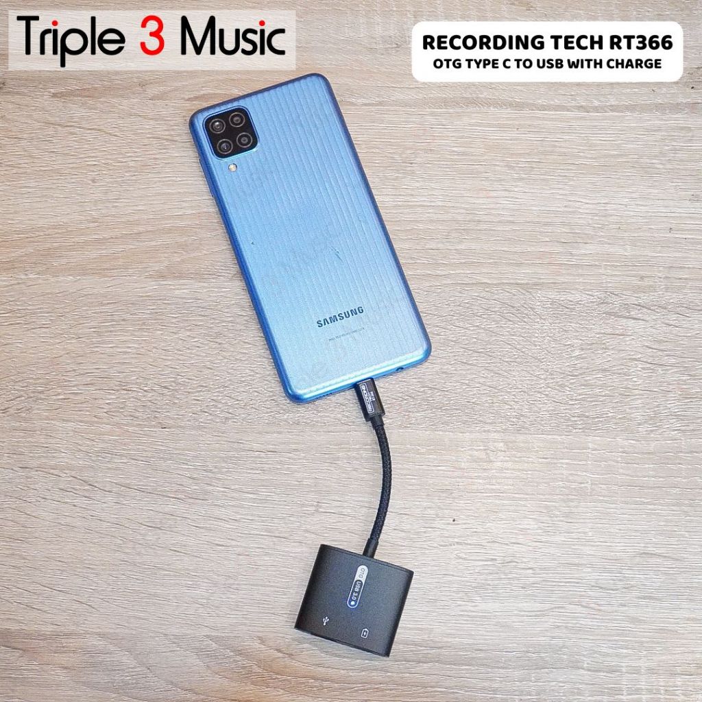Recording Tech RT 366 RT366 OTG Tipe C USB C to USB A 3.0 & USB C CHARGING OTG USB C sambil charger STREAMING