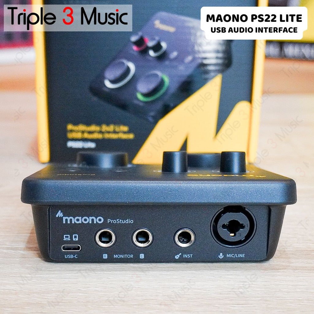 Maono PS22 Lite USB Audio Interface - Soundcard Recording Live streaming