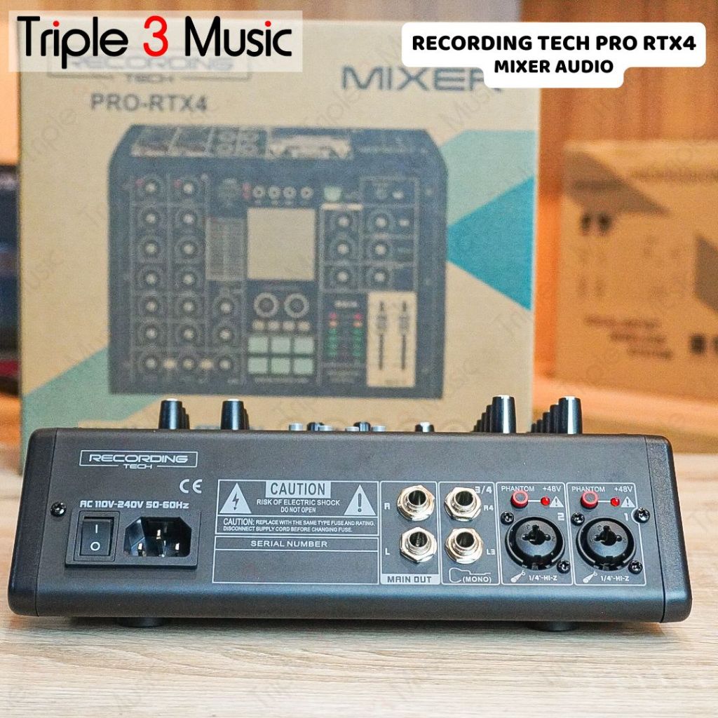 Recording Tech PRO RT X4 PRO RTX4 Mixer 2 Channel USB