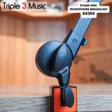 TFF Stand Arm Robot Broadcast radio stand Mic meja stand recording robot Aluminium without Spring - KX035