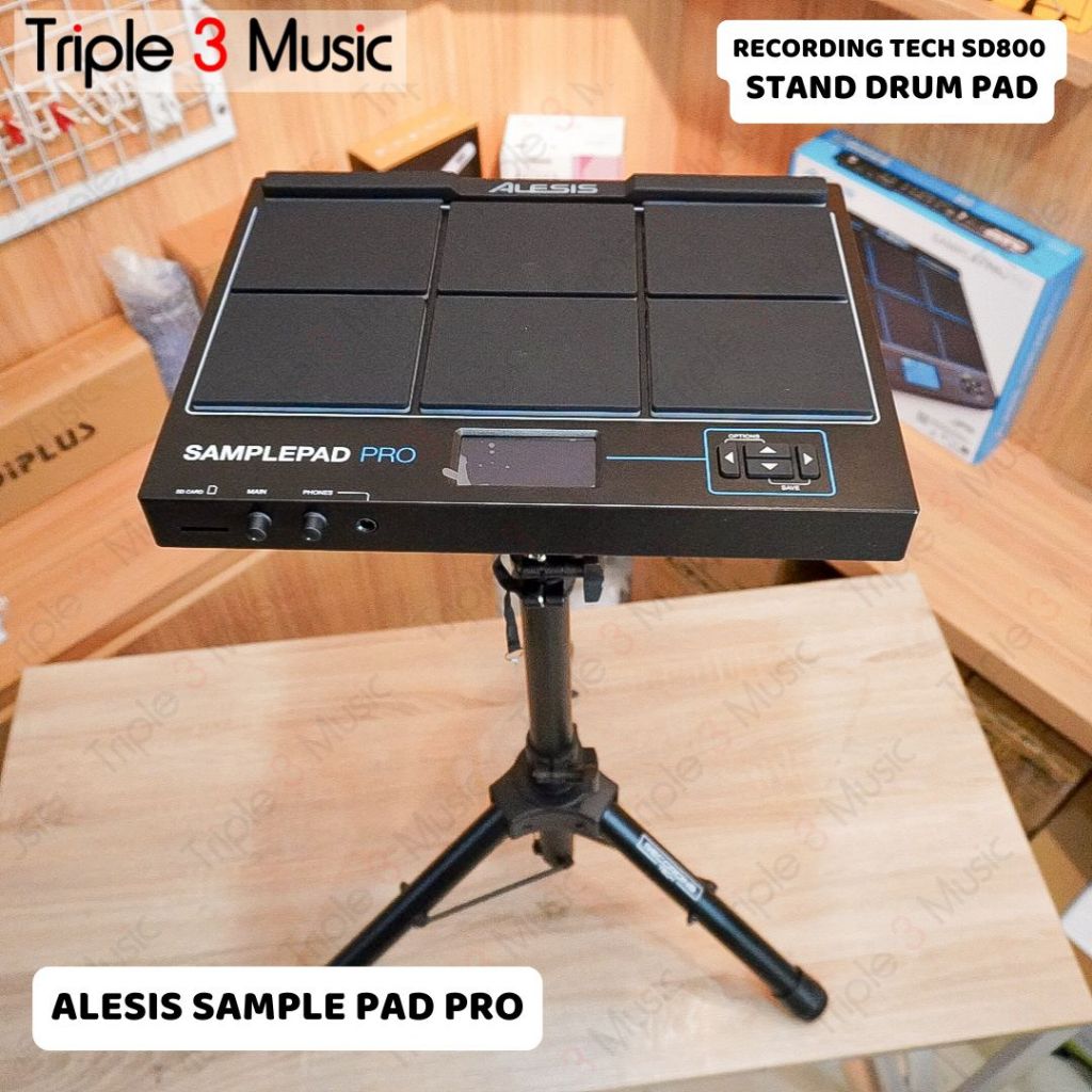 Recording Tech SD800 Stand Drumpad Drum Pad Digital DTX MULTI 12 UDP800 sample pad pro 4