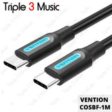 Vention COS Kabel Data USB C to usb C Fast Charging 3A Male to Male