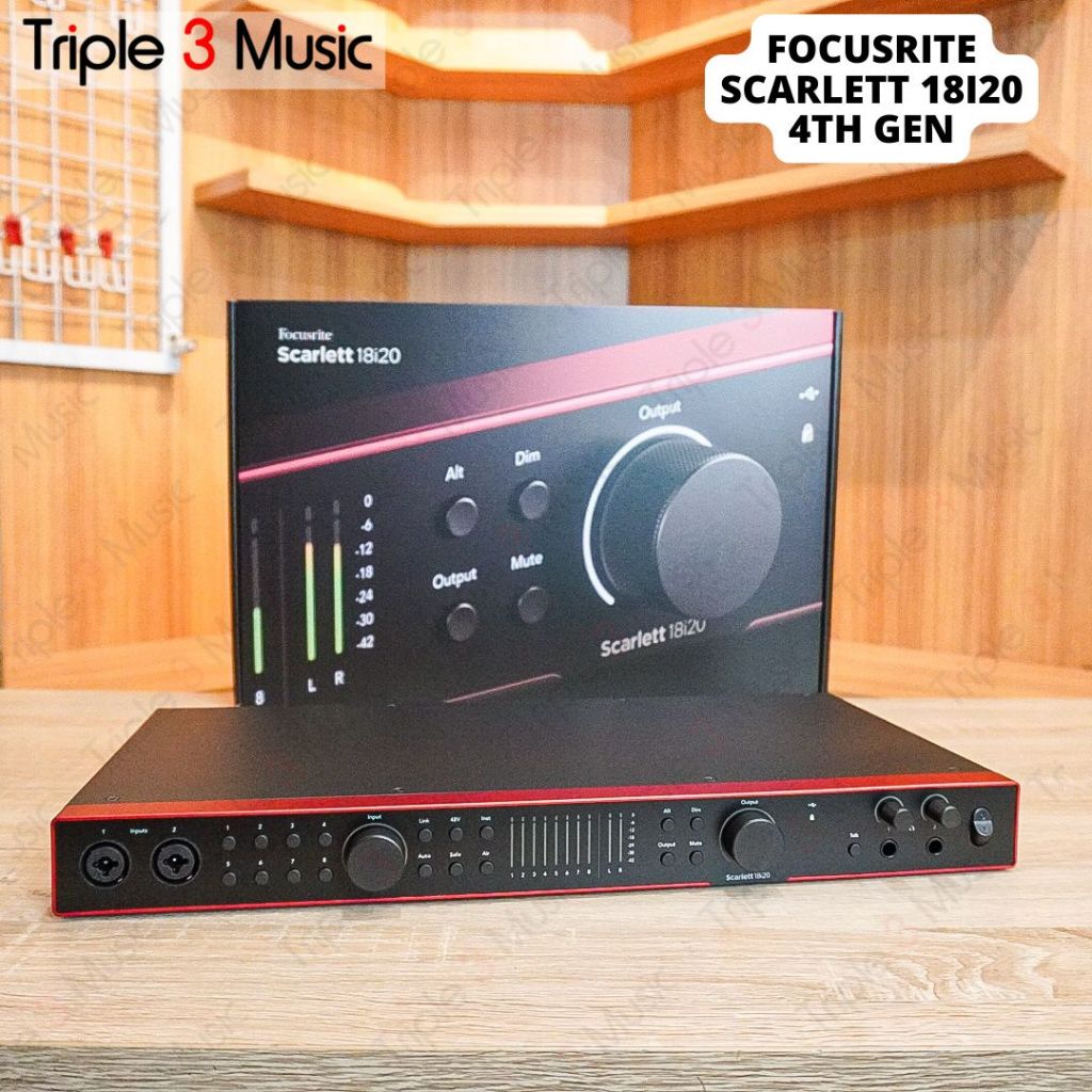 Focusrite Scarlett 18i20 4th Gen USB Audio Interface Original Soundcard Recording