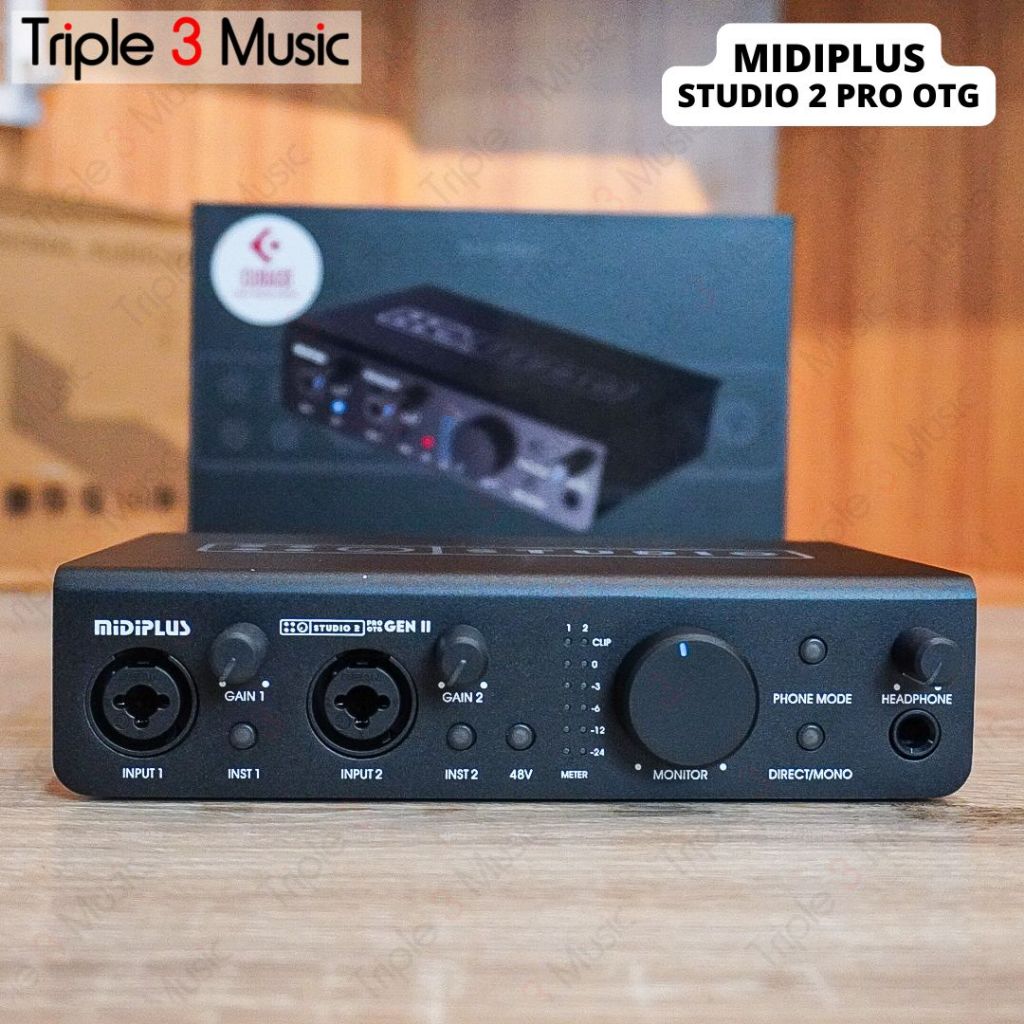 MIDIPLUS Studio 2 PRO OTG NEW Soundcard Recording Streaming Triple3music