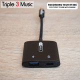 Recording Tech RT 366 RT366 OTG Tipe C USB C to USB A 3.0 & USB C CHARGING OTG USB C sambil charger STREAMING
