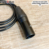 Kabel OFC Japan standard XLR Male to aux 3.5 mm Female kabel power clip on to XLR