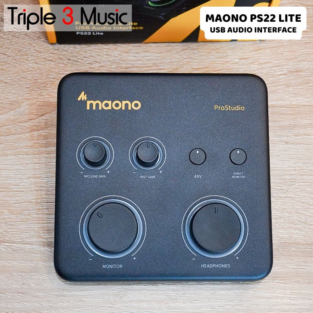 Maono PS22 Lite USB Audio Interface - Soundcard Recording Live streaming