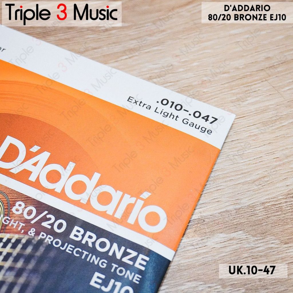 D'Addario EJ10 10-47 senar gitar akustik ORIGINAL