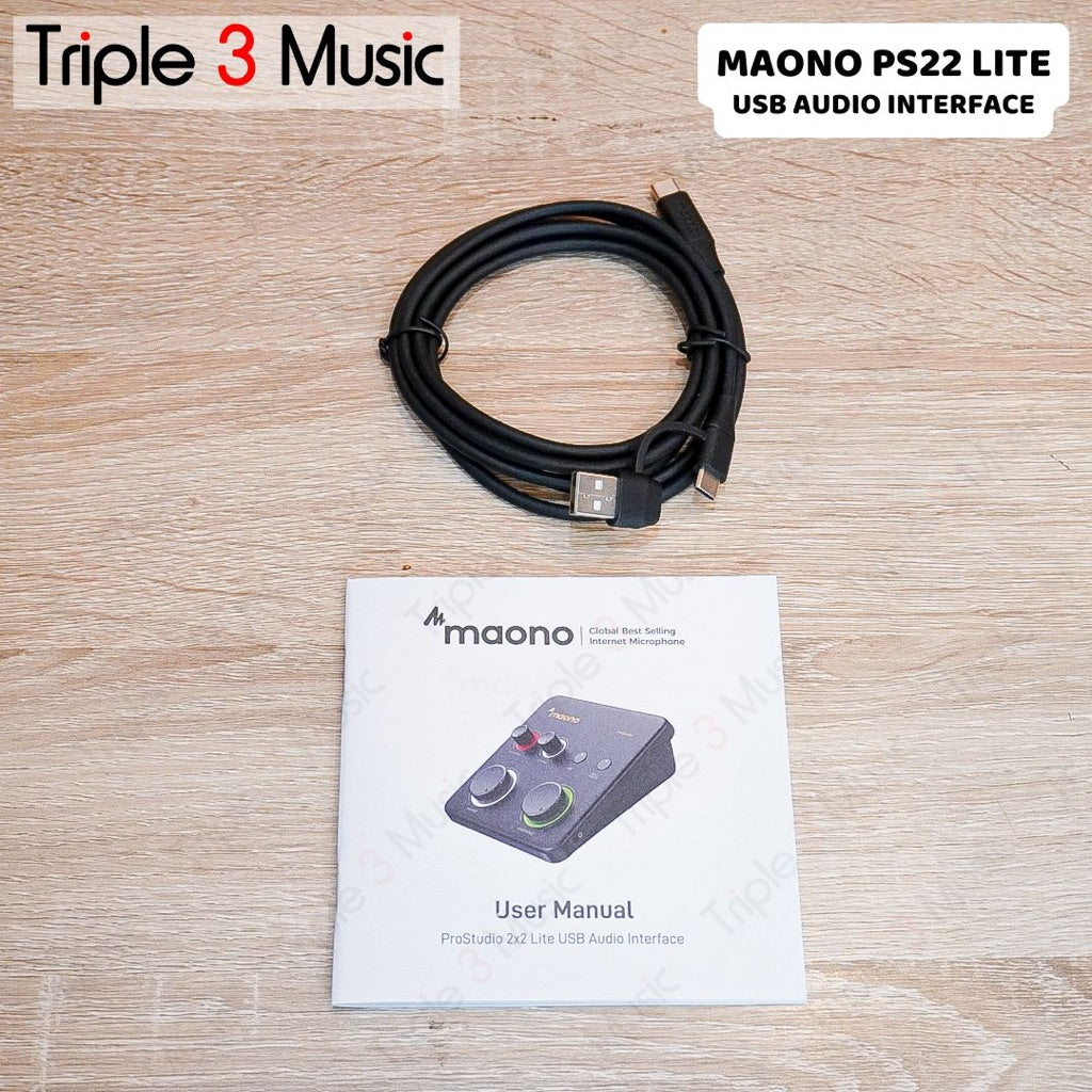 Maono PS22 Lite USB Audio Interface - Soundcard Recording Live streaming