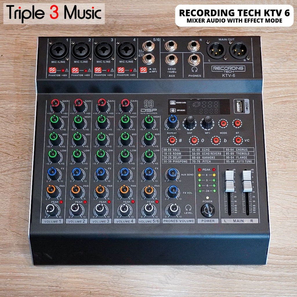 RECORDING TECH Mixer KTV 6 KTV6 With Key Control & Eliminate Vocal KTV6