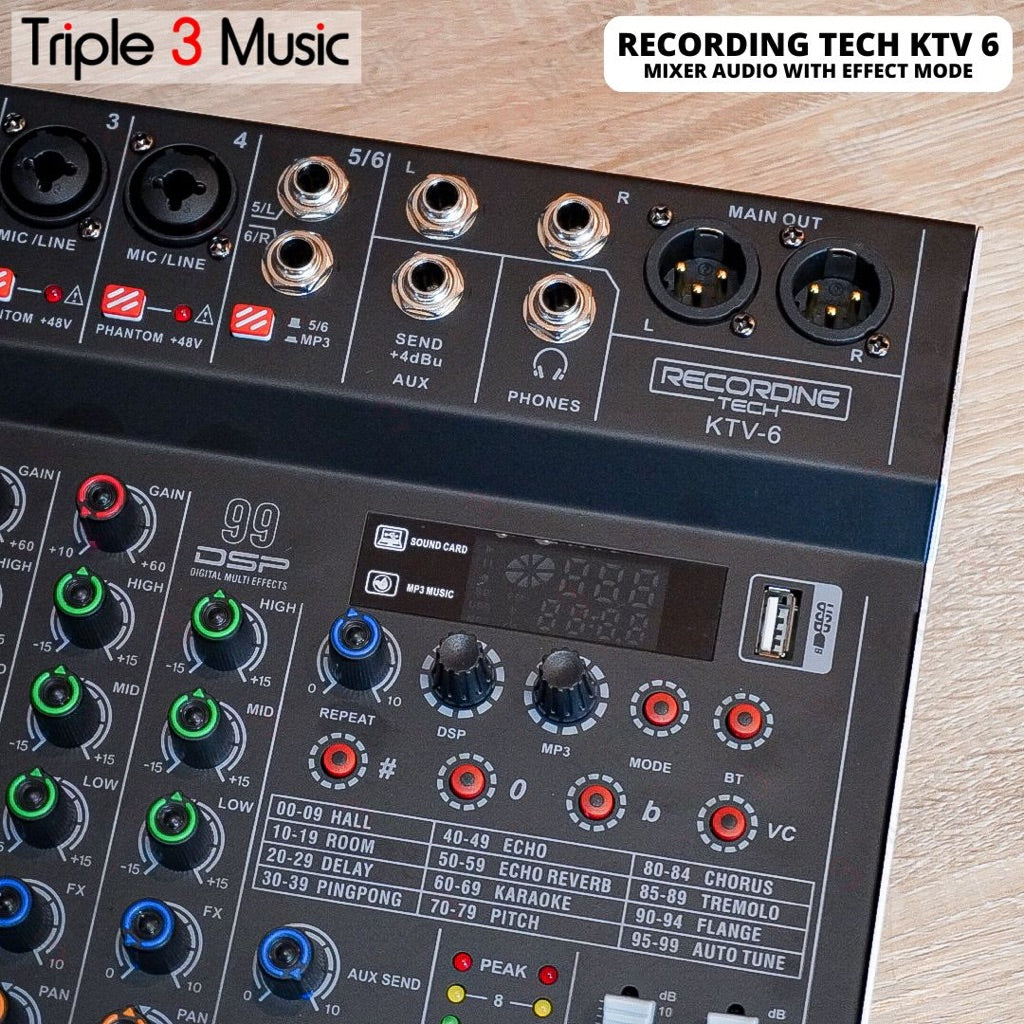 RECORDING TECH Mixer KTV 6 KTV6 With Key Control & Eliminate Vocal KTV6