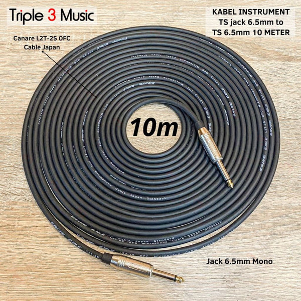 Ofc Japan Standard Jack akai 6.5 TS to 6.5 TS Mono 10m kabel instrument gitar bass keyboard