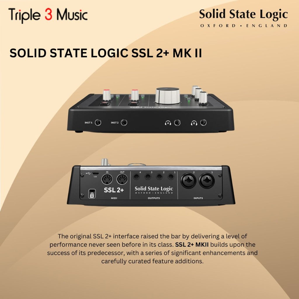 Solid State Logic SSL2 + SSL 2 PLUS mk2 mkII Audio interface 32 bit usb c 2x4
