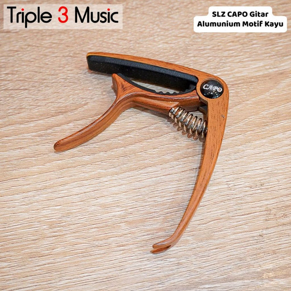 SLZ CAPO Gitar Aluminum Desain warna Kayu capo murah berkualitas