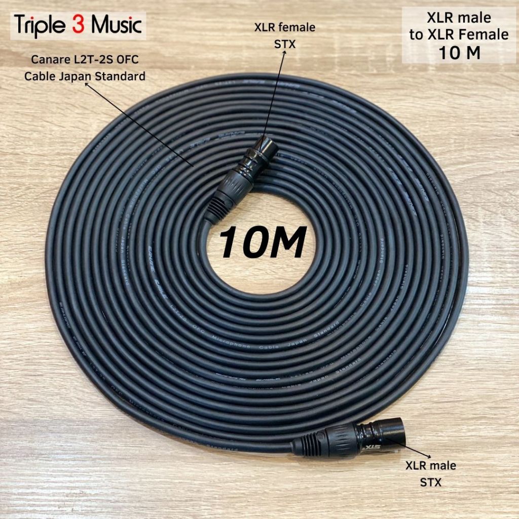 Kabel microphone XLR male to XLR fe 10m OFC Japan Standard
