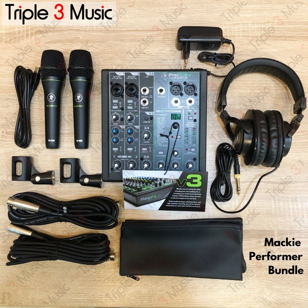 Mackie Performer Bundle Paket live KARAOKE Streaming 2 orang