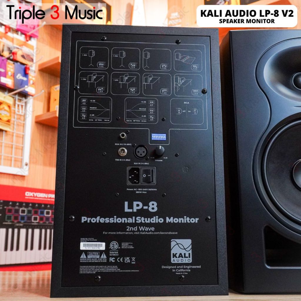 KALI AUDIO LP8 BLACK Speaker Flat Monitor GARANSI RESMI ORGINAL