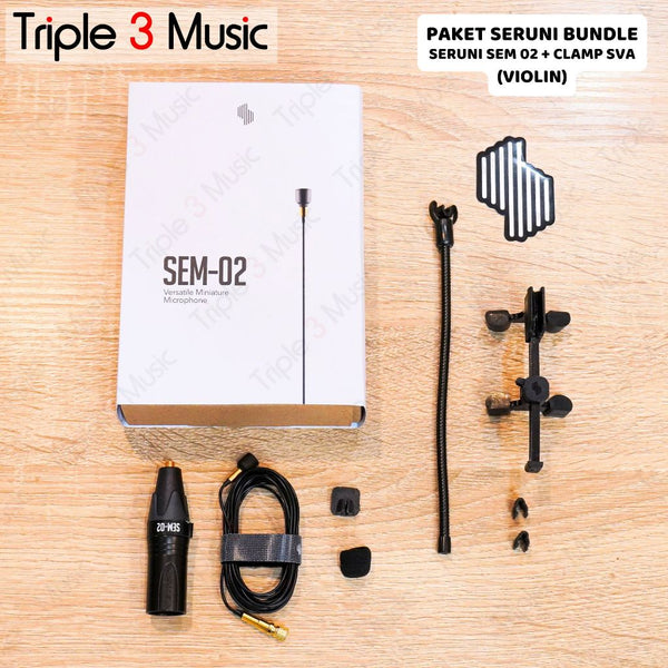Mic Biola violin Seruni SEM 02 Bundle biola clamp SVA01
