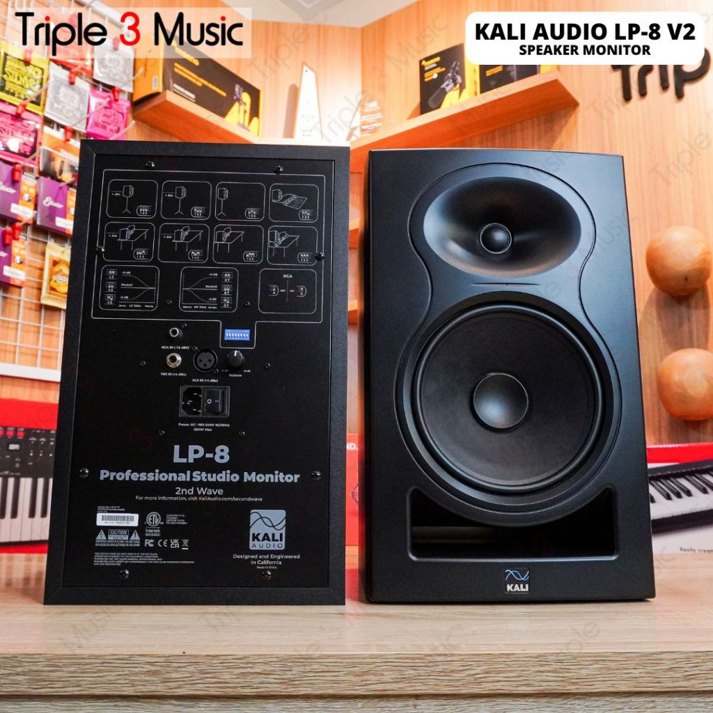 KALI AUDIO LP8 BLACK Speaker Flat Monitor GARANSI RESMI ORGINAL