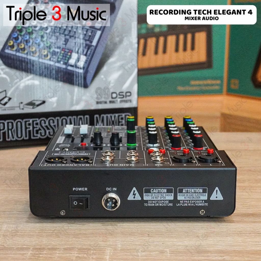 Recording Tech Elegant 4 Elegant4 Mixer audio usb Live Streaming