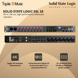 Solid State Logic SSL 18 USB 32 bit 192kHz Audio Interface Soundcard 8 In 10 Out