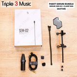 Mic Gitar Akustik wireless Seruni SEM 02 Bundle Gitar clamp SGA01