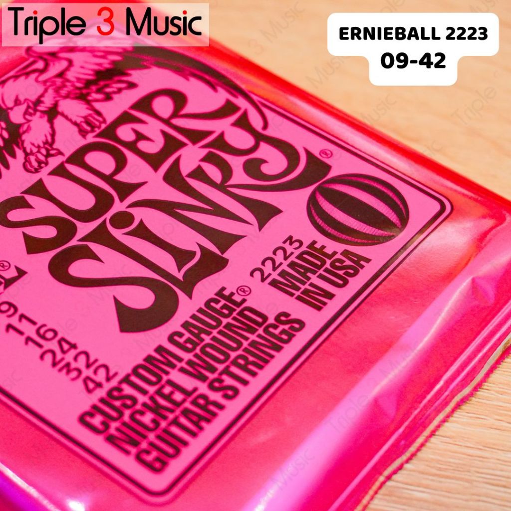 Ernieball 2223 ORIGINAL RESMI 9-42 senar gitar elektrik