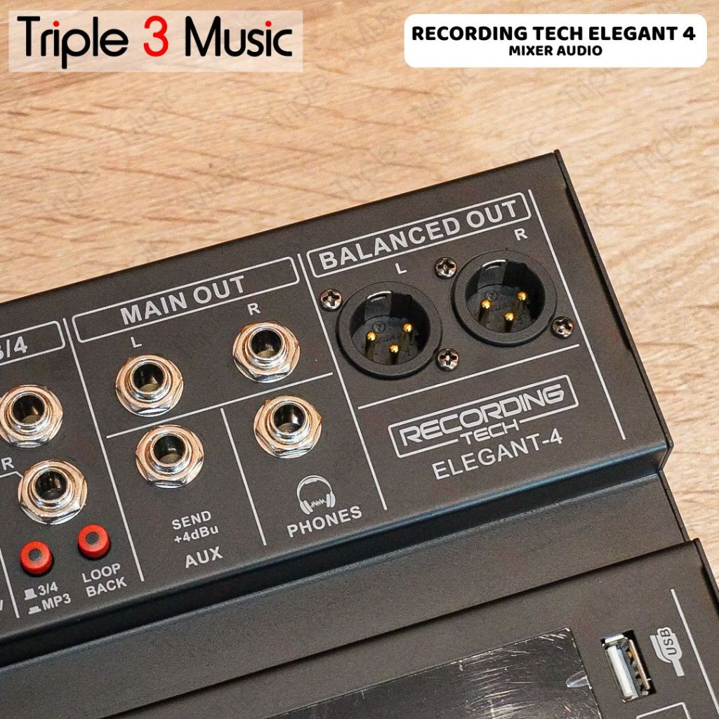 Recording Tech Elegant 4 Elegant4 Mixer audio usb Live Streaming