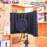 Paket Vocal booth TFF Tech B1 With Stand & Pop Filter