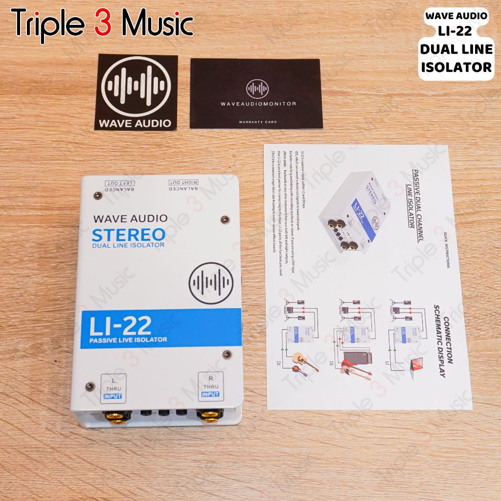 WAVE LI22 LI 22 LI-22 LINE ISOLATOR 2 channel Stereo