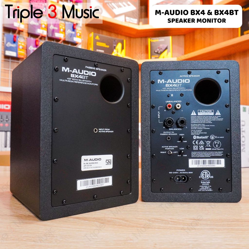 M-AUDIO BX4 BX-4 4.5 inch Pair Speaker Monitor Flat Original