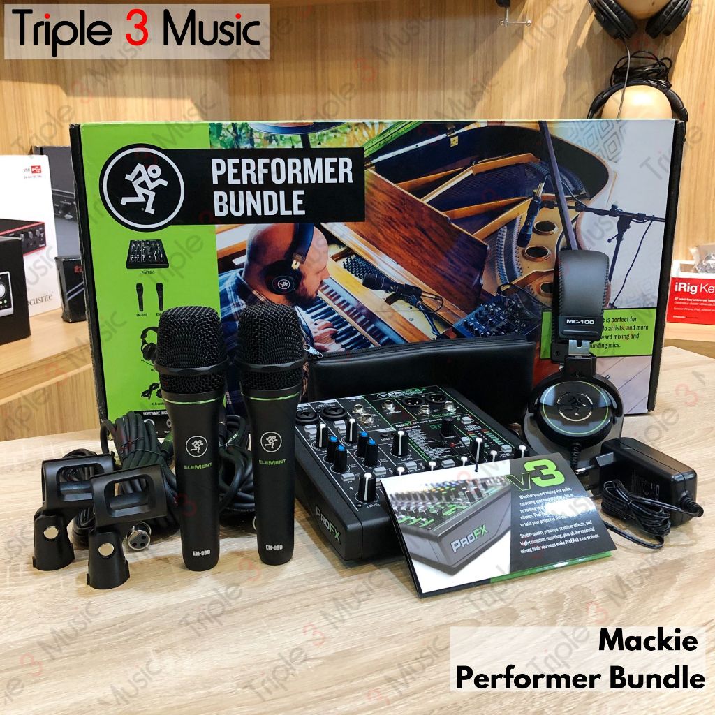 Mackie Performer Bundle Paket live KARAOKE Streaming 2 orang